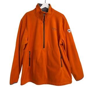 The Black Dog Martha’s Vineyard Fleece Pullover XL Orange 1/4 Zip Jacket